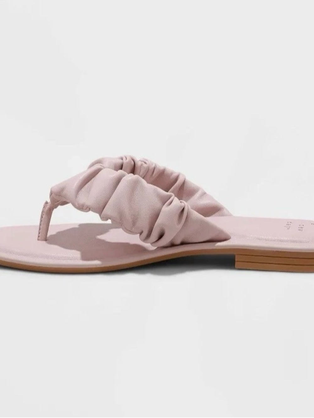 Women's Blossom Scrunched Flip Flop Sandals - a New Day Blush Sz 8.5 - Picture 2 of 6